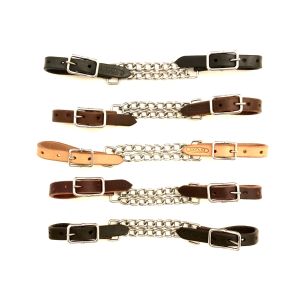 Kankiketju 5 värissä: ylhäältä alas: Black, Dark Chestnut, Russet, Latigo & Brown