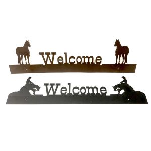 Welcome - kyltti hevosen tai ratsukon kuvalla!